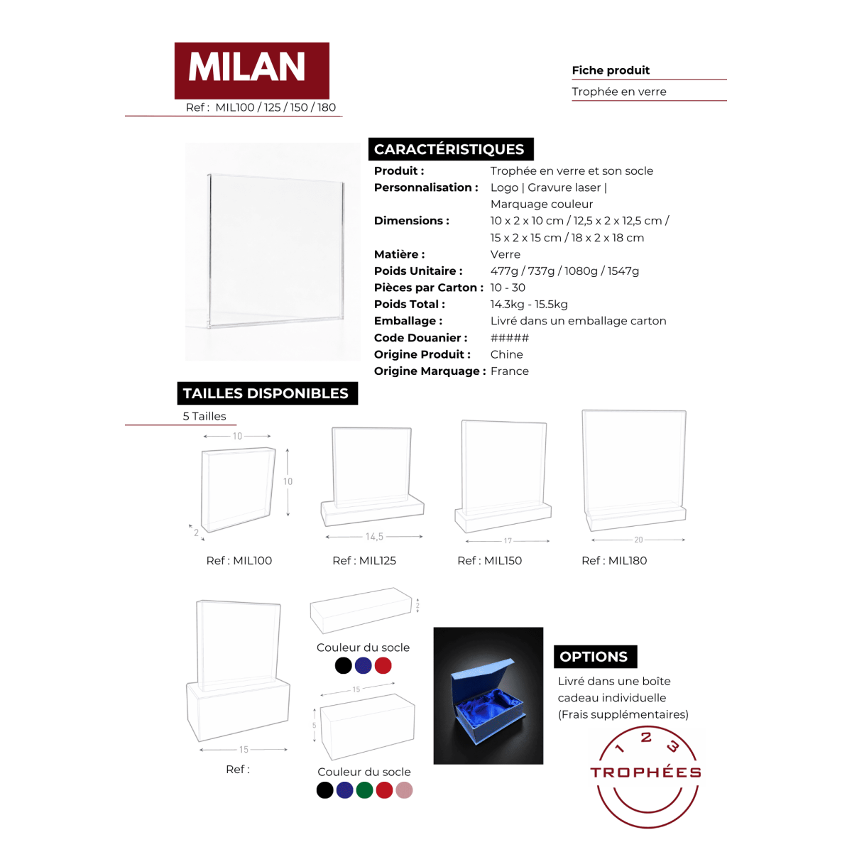 MILAN fiche produit