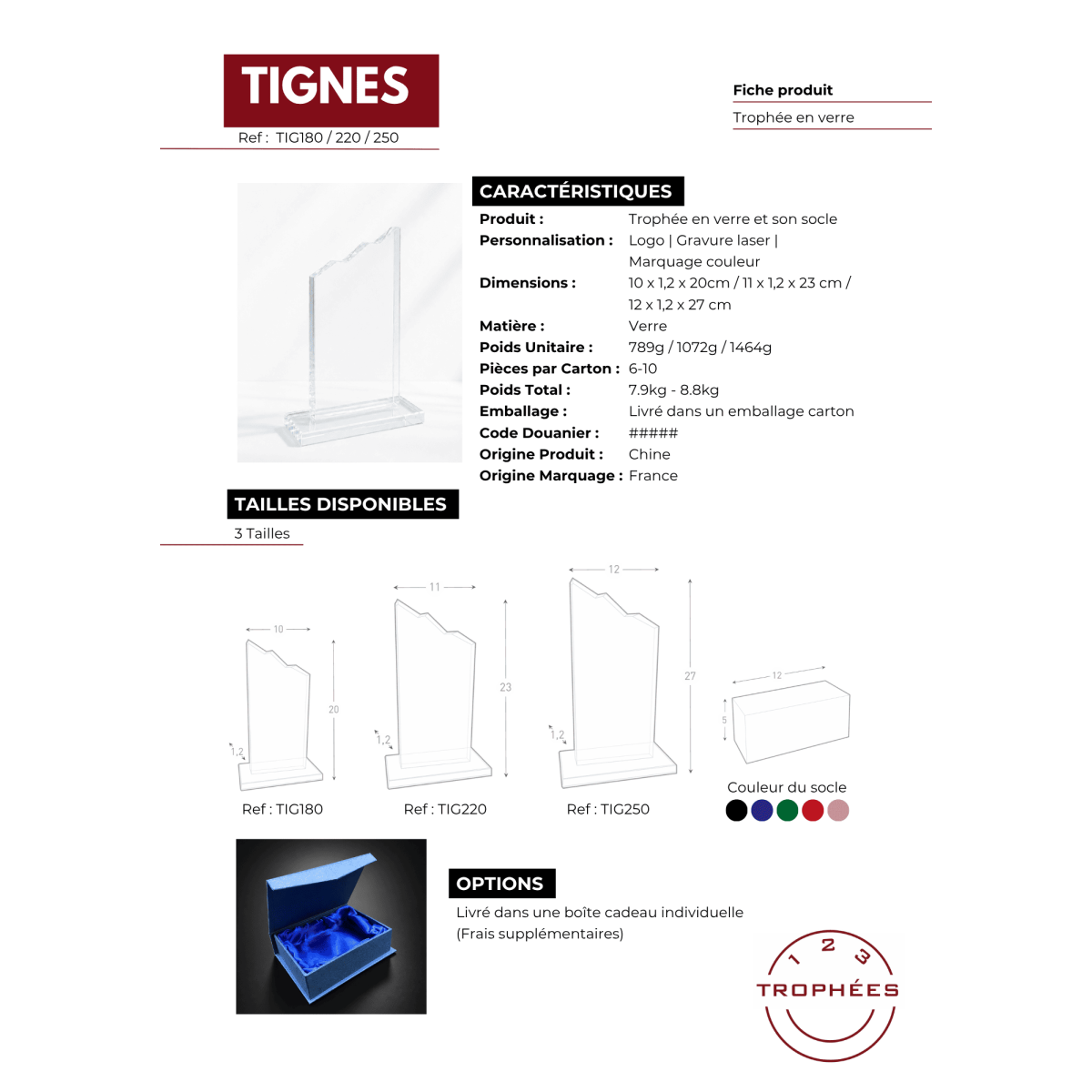 TIGNES fiche produit