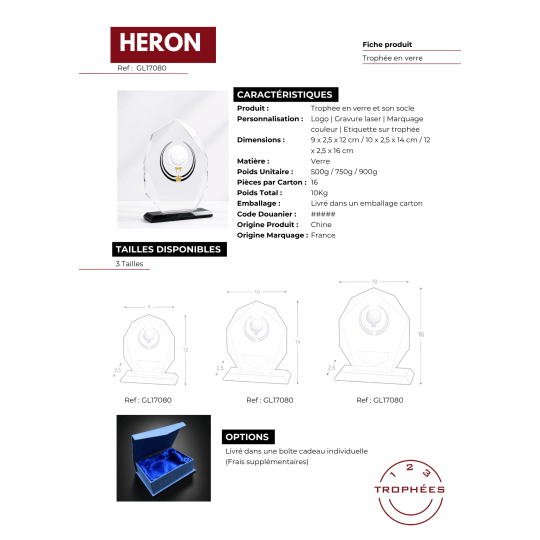 HERON fiche produit