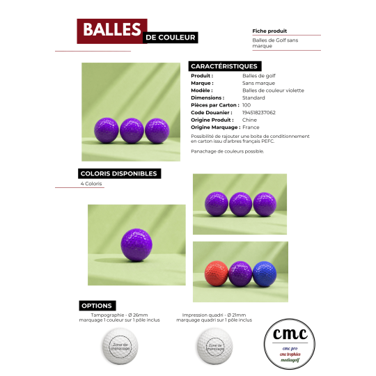 BALLE SANS MARQUE VIOLET fiche produit