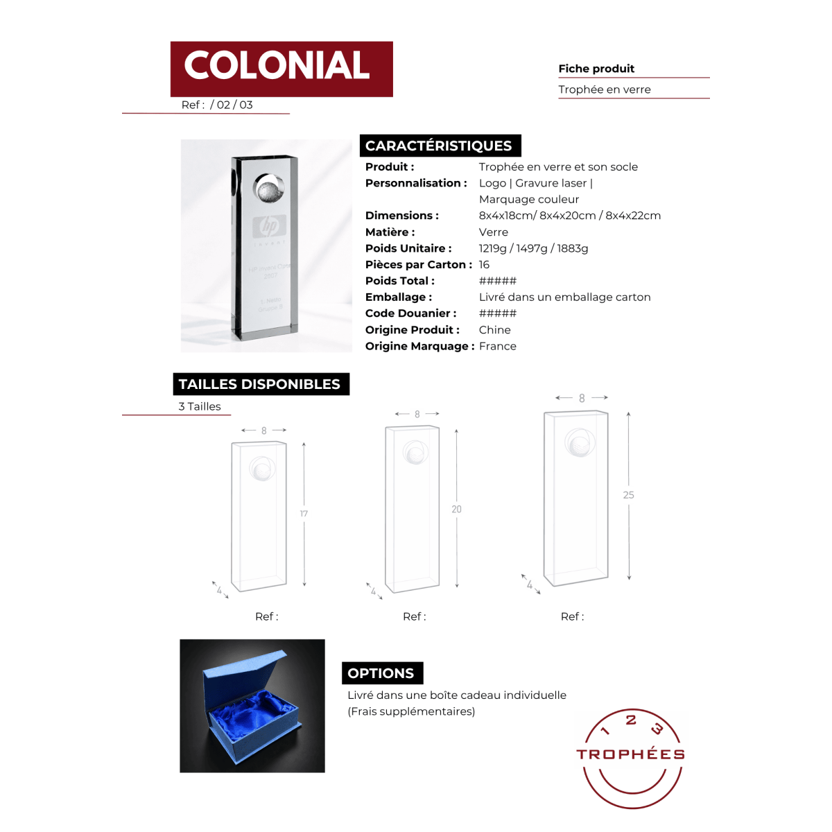 COLONIAL fiche produit