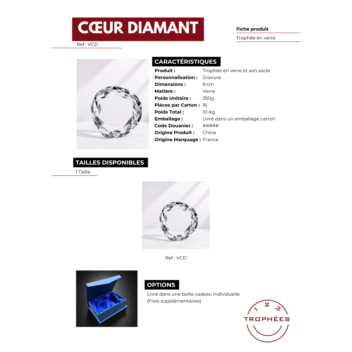 COEUR DIAMANT fiche produit