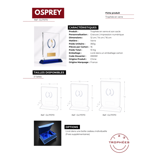 OSPREY fiche produit