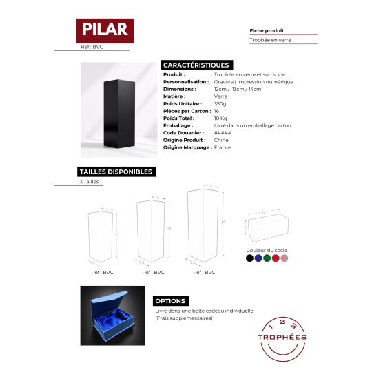 PILAR fiche produit