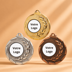 Médaille laurier 50mm