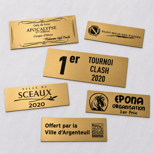 Plaque gravée